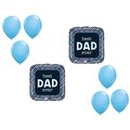 Loonballoon LOONBALLON Father's Day Theme Balloon Set, Standard Best Dad Ever Plaid Balloon 87101